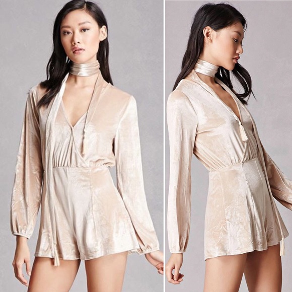 Honey Punch Velvet Romper SOLD - Picture 1 of 1